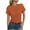 Orange, variant on Besolor Women's Knit Tops Crewneck Lace Hollow out Short Sleeve Summer T-Shirts Casual Going out Dressy Blouse