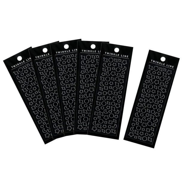Pegatinas autoadhesivas Zulema 6 hojas Cielo plateado