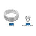 thumbnail image 3 of Uxcell 1/8 Clear Vinyl Coated Wire Ropes 328ft Galvanized Steel with 10PCS M3 Loop Sleeves, 3 of 7