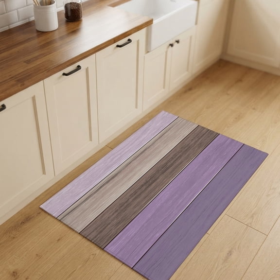 2x3ft Rectangle Rug,Vintage Farmhouse Wood Grain Washable Area Rugs Non-Slip Accent Rug Purple Brown Soft Circle Carpet for Living Room Bedroom Home Office Decor