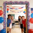 thumbnail image 5 of Red White Blue Patriotic Tinsel Garland with American Flags, Metallic Foil Fringe Banner Streamers for 4th of July, Memorial Day, Veterans Day, Independence Day, and Parade Decorations, 5 of 6