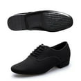 thumbnail image 6 of Men's Jazz Sneaker For Men Professional Black Oxford Upper Latin Salsa Shoe Plus Size Low Heel Tango Ballroom Dance Shoes, 6 of 7