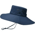 thumbnail image 3 of CoCopeaunts Wide Brim Bucket Hat for Men Sports Hiking Fishing Polyester Twill Chin Cord Breathable Holes Foldable Fisherman Hats, 3 of 8
