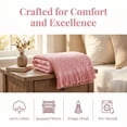thumbnail image 5 of REGALWOVEN Jacquard Pattern Boho Decorative Hand Towels, 2 Pack Cotton Turkish Absorbent Soft Bathroom Towel Set Pink 13" x 29", 5 of 7
