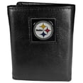thumbnail image 1 of NFL Pittsburgh Steelers Leather Tri-fold Wallet, 1 of 4