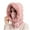 Pink, variant on Women Cold Weather Ski Mask Hat Windproof Plush Fleece Thermal Face Mask Cycling Motorcycle Neck Warmer Hood Winter Gear Hat, Pink