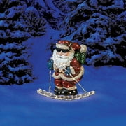 Animated Skiing Santa Light Sculpture