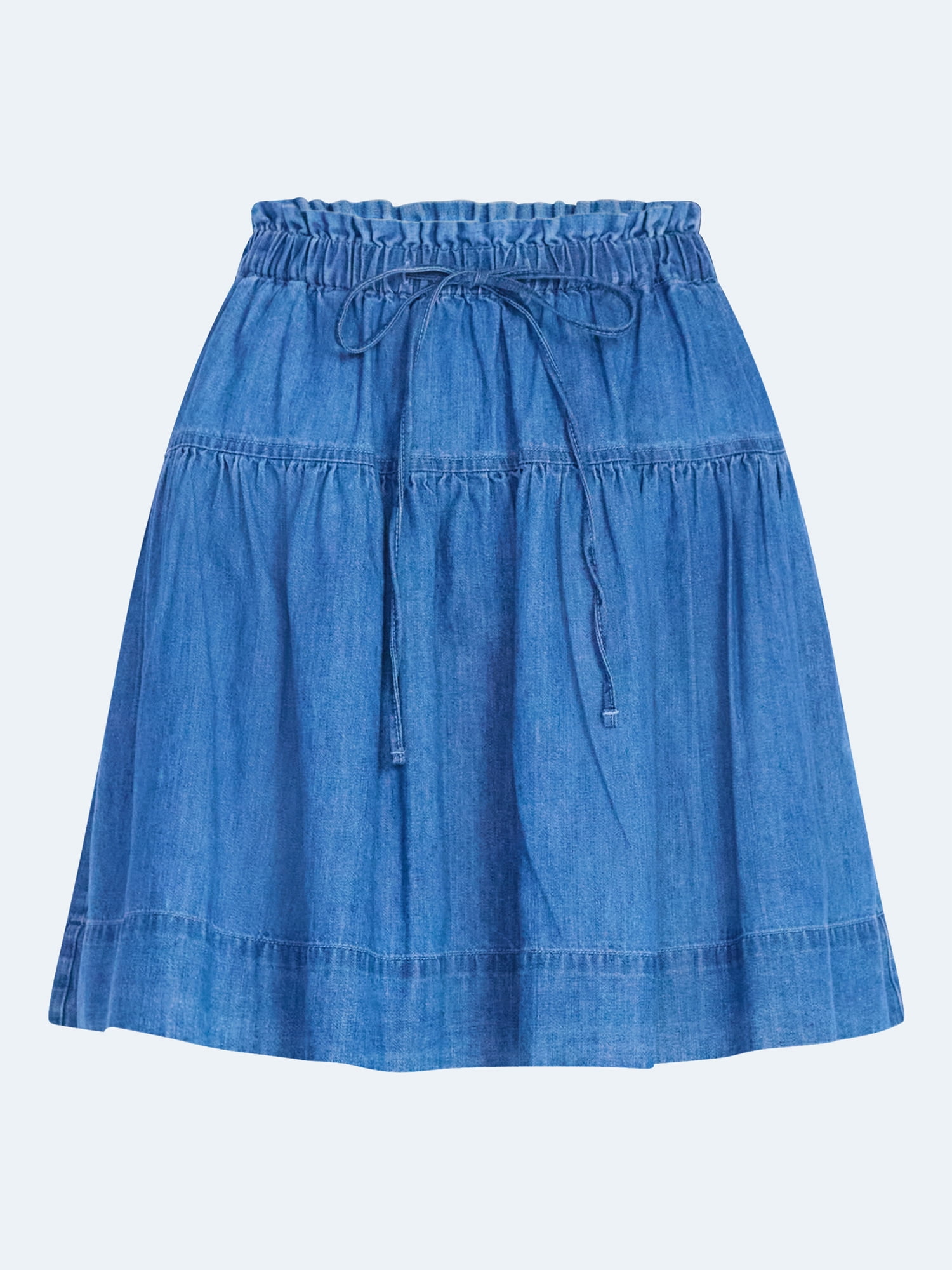 Free Assembly Women's Tiered Denim Mini Skirt, Sizes XS-XXL