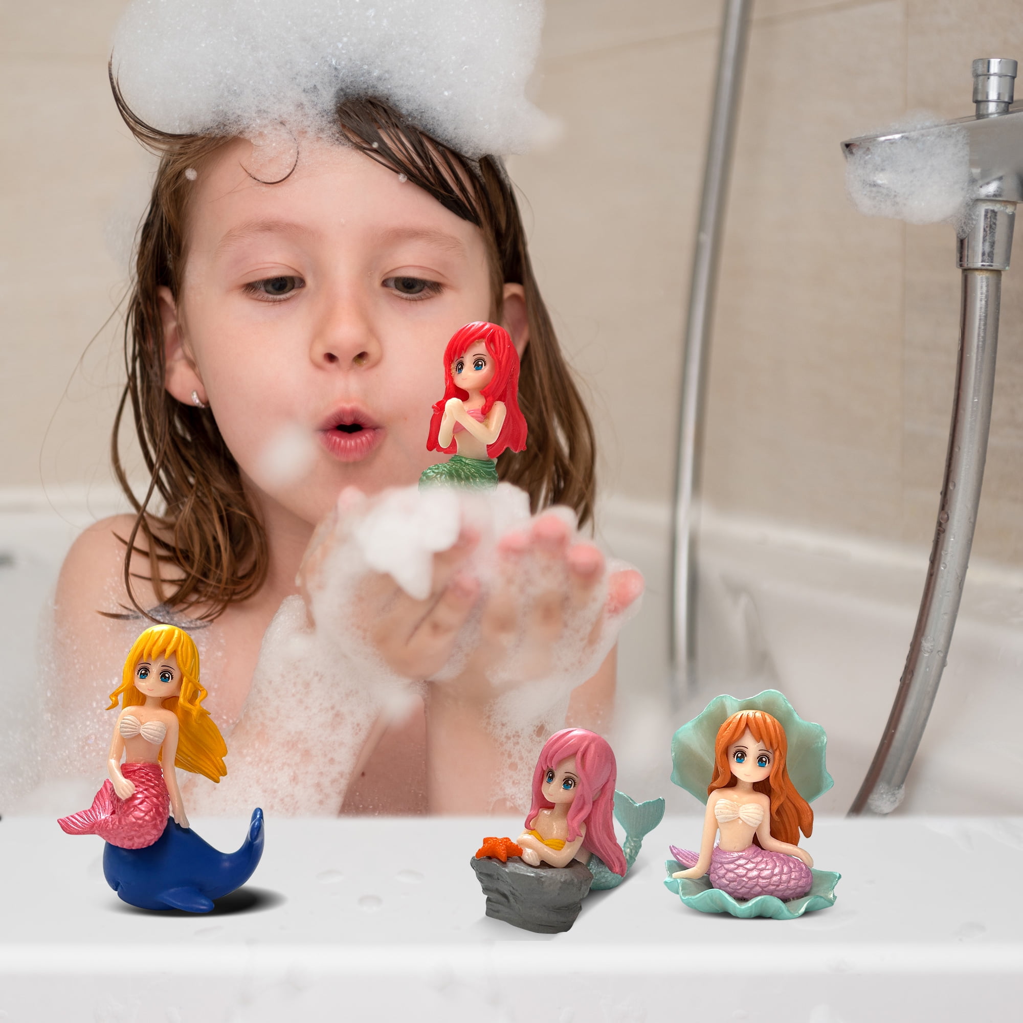 Big Bath Bombs for Kids with Surprise Inside Amazing MERMAID Big Toys Handmade in USA Natural and Safe by Relaxcation 3 Set