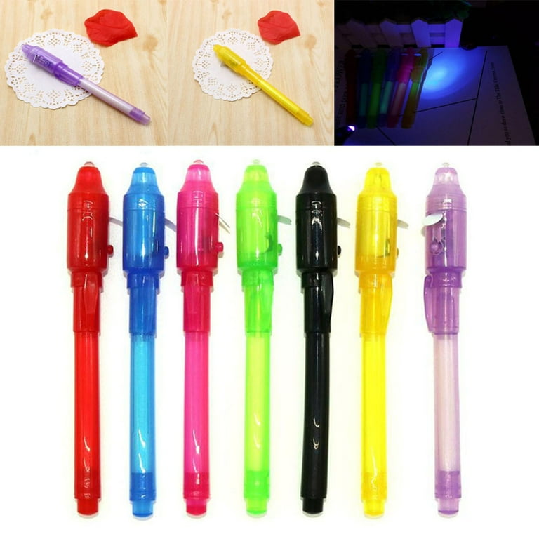 Wovilon Invisible Ink Pen Set With UV Light, Secret Message Spy Wovilon Invisible Ink Pen Set With UV Light, Secret Message Spy