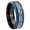 Black And Blue Step Edge, variant on Celtic Dragon Concave Black Tungsten Men Ring 10MM