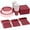 Burgundy, variant on Exquisite 700 Pcs Gold Dinnerware Party Pack Gold Paper Plate Cup Combo
