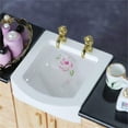 thumbnail image 6 of JZROCKER Dollhouses Miniature Bathroom Vanity 1/12 Scale Bathroom Sink Cabinet Hand Washing Basin for Dollhouses Collector, 6 of 7