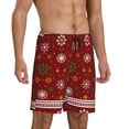thumbnail image 2 of Fotbe Merry Christmas Pajama Shorts for Men, Men's Pajama Bottoms, Sleepwear,Short Pajama Pants-XX-Large, 2 of 9