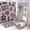 Orange, variant on 4Pcs Halloween Shower Curtain Sets with Non-Slip Rugs, Toilet Lid Cover and Bath Mat, Halloween Orange Ghost Graveyard Bathroom Set of 4 with Waterproof Bathroom Decor Sets with Curtain and Rugs
