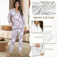 thumbnail image 6 of DISNIMO Ghost Pumpkin Printed Pajama Sets for Women Halloween Sleepwear 2 Piece Pj Sets Long Sleeve Top and Long Pajama Pants Sets V Neck Loungewear Nightwear, 6 of 7