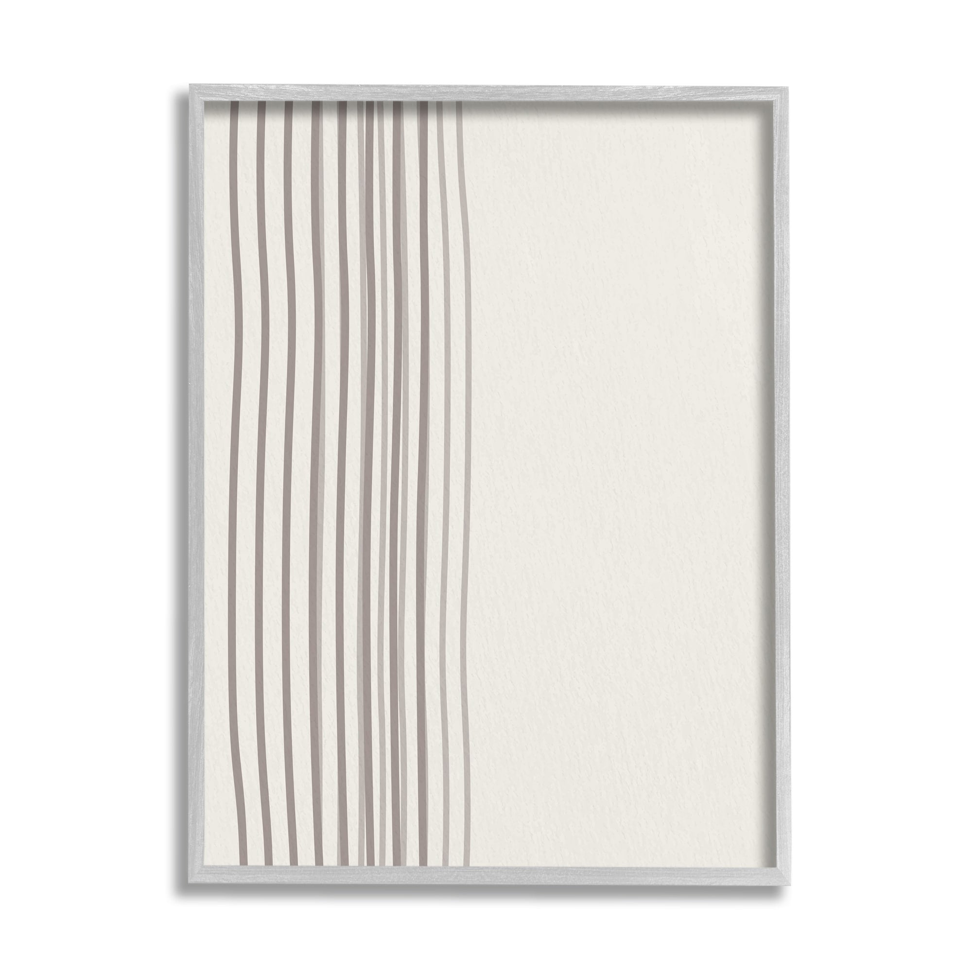 Stupell Industries Minimal Striped Lines Neutral Tone Visual Design Framed Wall Art, 16 x 20, Design by Kim Allen