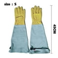 thumbnail image 2 of Apuakthei Guantes de jardín de piel de oveja jardinería protección laboral a prueba de puñaladas y cortes largos, 2 of 5