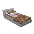 thumbnail image 3 of Ambesonne Landscape Fitted Sheet & Pillow Sham Set, Mountain State Park, Full, Brown Blue Green, 3 of 3