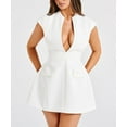 thumbnail image 2 of NJWS Women Sexy Mini Dress Deep V Neck Cap Sleeve A Line Dress Short Formal Dresses Party Club, 2 of 5