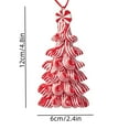 thumbnail image 3 of Polymer Candy Trees, Red and White Peppermint Swirl, Holiday Decor, Glossy Finish, Home Display, 3 of 6