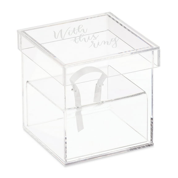 Clear Acrylic Ring Bearer Box, by Way To Celebrate