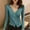 Blue, variant on Qulqfy Green Sweaters Women Pullover V Neck Cozy Sweater Knit Long Sleeve Petite Fashion Shirts Tops for Women