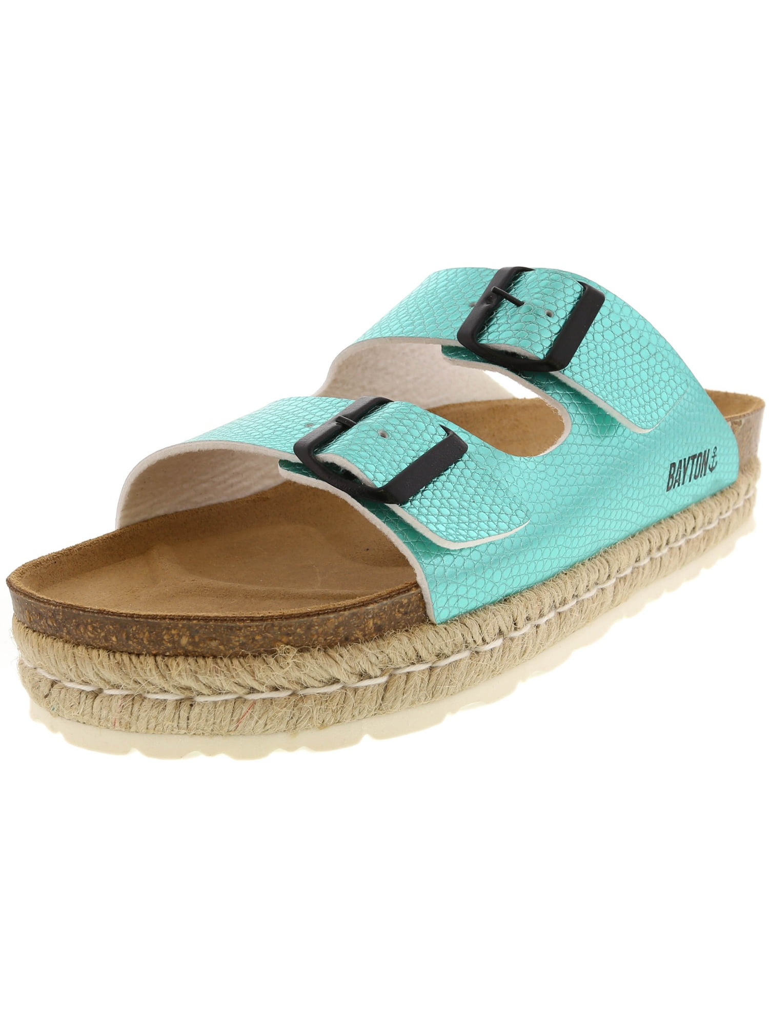 turquoise leather sandals