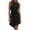 Black, variant on Antinious Women Sleeveless Round Neck Solid Drawstring Casual Dress
