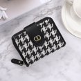 thumbnail image 5 of Cartera para mujer con múltiples ranuras para tarjetas que evitan la desmagnetización Diseño de cremallera para tarjeta de identificación de crédito Black Swallow Gird 12x9x4cm, 5 of 5