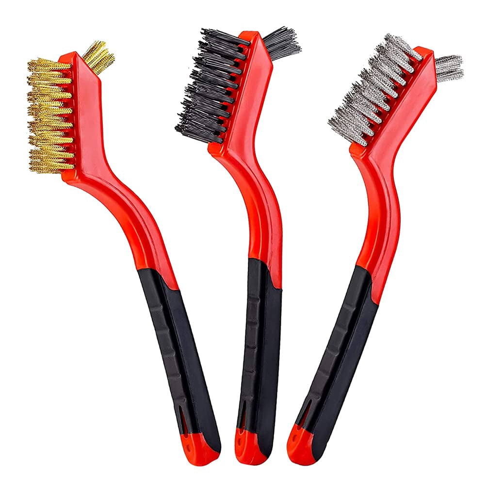 3Pcs Mini Wire Brush Set For Cleaning And Rust Removing, 7 Inch Industrial Wire Brushes Of - View #12