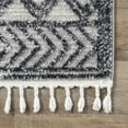 thumbnail image 3 of nuLOOM Ansley Moroccan Lattice Tassel Area Rug, 2' 8" x 8', Runner, Light Blue, 3 of 9