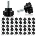 thumbnail image 1 of 40 Pcs Vis en Acier au Carbone Filetées à Boutons-Pression Ronds Noirs, Noir (M6 X 10 mm), 1 of 7