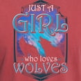 thumbnail image 3 of CafePress - Cute Just A Girl Who Loves Wolves Lone Wol T Shirt - Mens Comfort Colors Shirt, 3 of 5