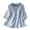 Blue, variant on Women's Cotton Shirts Embroidered Cardigan Tops Summer Casual Loose Lightweight Outwear by Yigetop Blue L