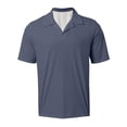thumbnail image 4 of WAYUTE Mens Polo Shirts Short Sleeve Lapel Button Down Solid Color Breathable Classic Fit Golf Shirt Work Business Casual Outdoor, 4 of 5