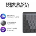 thumbnail image 4 of Logitech MX Clavier Mécanique Sans Fil Illuminé, Interrupteurs Tactiles Silencieux, Touches Rétroéclairées, Bluetooth, USB-C, macOS, Windows, Linux, iOS, Android, Métal, Graphite, 4 of 5