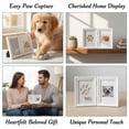 thumbnail image 5 of White Pets' Memory Frame, Dual Foldable Paw Print Frame Kit with Soft Clay Impression Pad, Excellent Wood, Transparent Glass, Elegant Home Decor, Unique Personalized Pet Present for Pet Lovers, 5 of 7