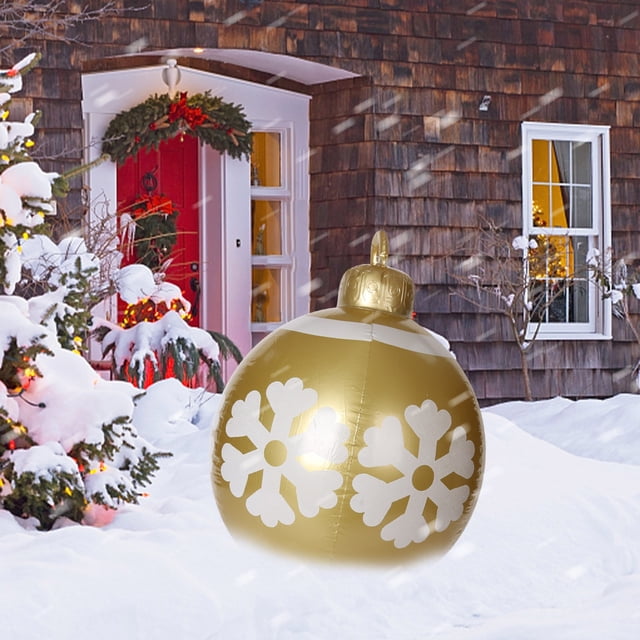 Outdoor Christmas Inflatable Decorated Ball Giant Christmas Inflatable Ball Christmas Tree Decorations