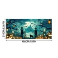thumbnail image 2 of Halloween Garage Door Banner Cover 6.8 x 15.7 ft Happy Halloween Garage Door Decoration Outdoor Indoor Hanging Banners Scary Pumpkin Ghost Bats Photo Props Backdrop for Wall House Party Decor, 2 of 6