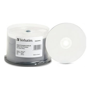 Verbatim Inkjet Printable DVD R Discs 4.7GB 16x Spindle White 50/Pack 94917