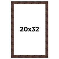 20x32 Frame Brown Burl Real Wood Picture Frame Width 1.625 Inches | Interior Frame Depth 0.5 Inches
