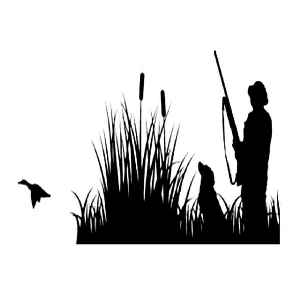 Duck Hunting Silhouette Edible Icing Image for 3 inch Round for CupCake/Cookie