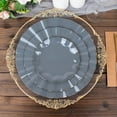 thumbnail image 5 of Balsa Circle 10 Dusty Blue 9" Round Disposable Salad Dinner Plastic Plates Gold Wavy Trim Wedding Party Tableware, 5 of 8