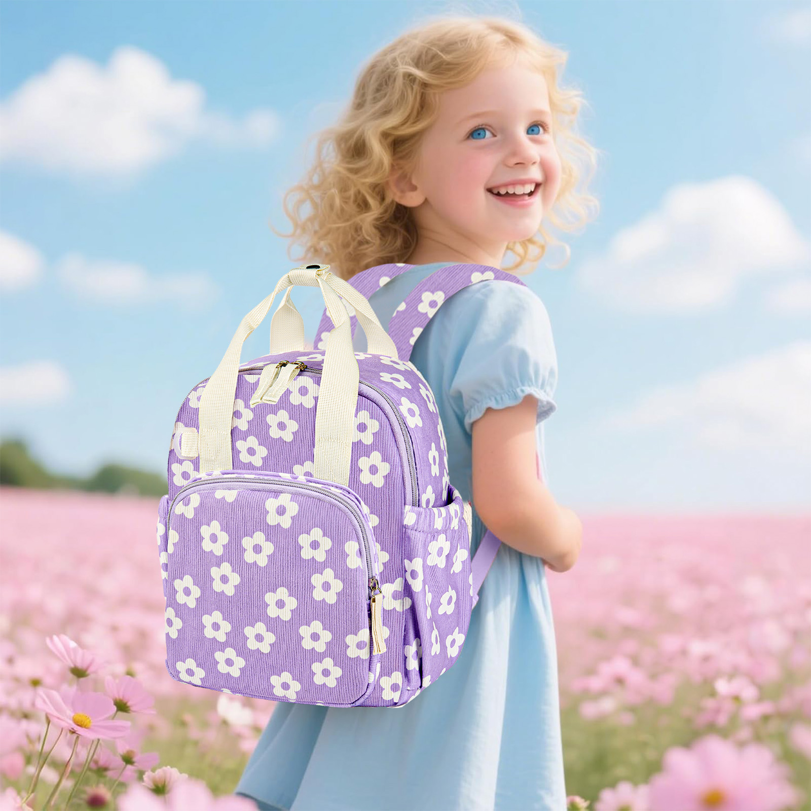 Mochila para niños pequeños de 2-4 años, linda, de 12 pulgadas, para preescolar y guardería, para niñas 5