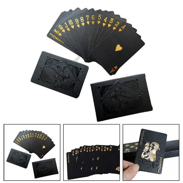 Lefu Black Gold Plastic Poker Waterproof Creative Black Playing