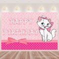 thumbnail image 3 of Fondo de vinilo para fiesta de cumpleaños con temática de Disney Marie Cat Los Aristogatos, accesorios de fotografía para baby shower, suministros de decoración, póster fotográfico, 3 of 5