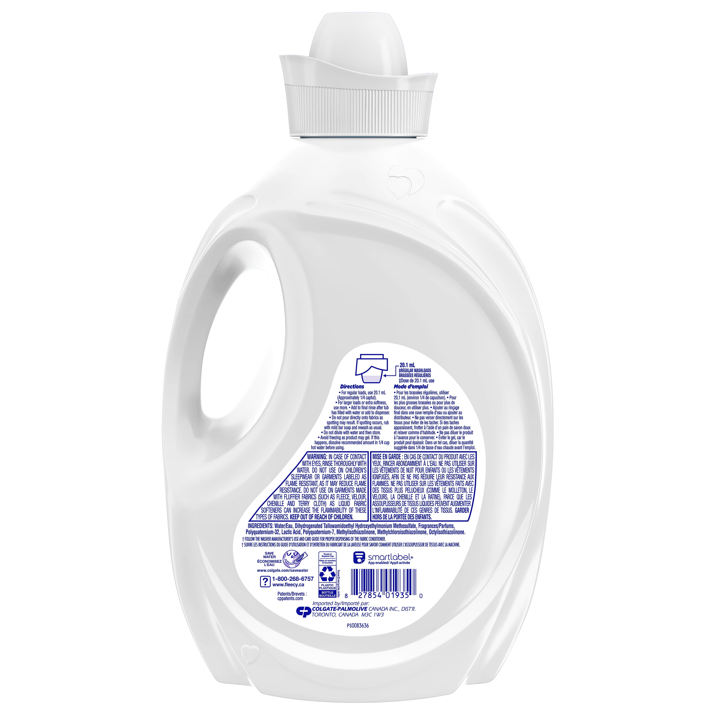 Fleecy Pure Balance Assouplissant à Linge Liquide, Parfum Eau de Rose, 3,5 L 3,5 L - 174 Brassées