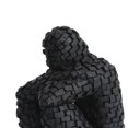 thumbnail image 2 of Adornos Sujetalibros Ornamento Libro Estatuilla Estatuilla Sala de estudio Resina Carácter Estatua (Negro), 2 of 6