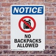 thumbnail image 4 of (2 Pack) No Backpacks Allowed OSHA Notice Sign 12 Inch X 18 Inch Indoor / Outdoor Rust-Free Aluminum Metal Signs for Workplace, Workshop, and Construction Site, Made in the USA, 4 of 8